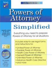 Cover of: Powers of Attorney Simplified by Daniel Sitarz