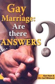 Cover of: Gay Marriage: Are There Answers?