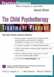 Cover of: The Child Psychotherapy Treatment Planner (Book with Diskette)