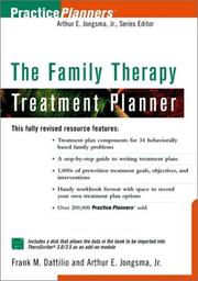 Cover of: The Family Psychotherapy Treatment Planner