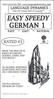 Easy Speedy German 1 by Language Dynamics Inc./Mark A. Frobose