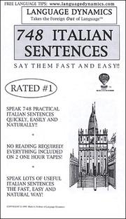 748 Italian Sentences by Language Dynamics Inc./Mark A. Frobose