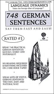 748 German Sentences by Language Dynamics Inc./Mark A. Frobose