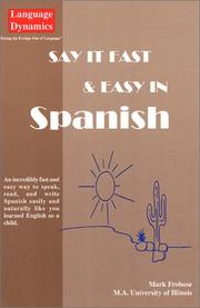 Cover of: Say It Fast & Easy In Spanish (8 CDs, Text)