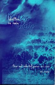 Cover of: Written In Rain: New and Selected Poems 1985-2000