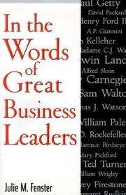 Cover of: In the words of great business leaders
