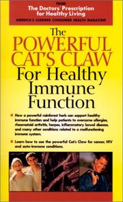 Cover of: Powerful Cat's Claw for Healthy Immune Function (Doctors' Prescription for Healthy Living)