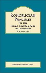 Cover of: Rosicrucian Principles for Home and Business