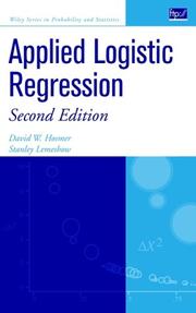 Cover of: Applied logistic regression by David W. Hosmer