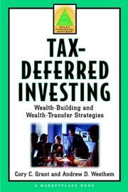 Cover of: Tax-Deferred Investing : Wealth Building and Wealth Transfer Strategies (Wiley Financial Advisor)