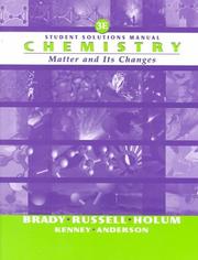 Cover of: Chemistry by James E. Brady, Joel W. Russell, John R. Holum