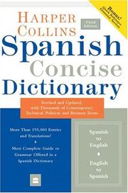 Cover of: Collins Spanish Concise Dictionary, 3e (HarperCollins Concise Dictionaries)