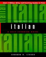 Cover of: Italian: a self-teaching guide