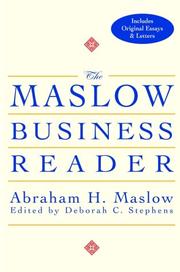 The Maslow Business Reader by Abraham H. Maslow