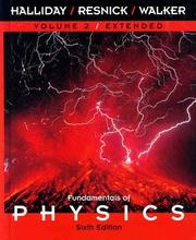Cover of: Volume 2, Chapters 22-45, Fundamentals of Physics