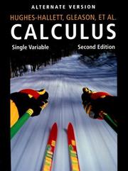 Cover of: Calculus : Single Variable, 2nd Edition, Alternate Version