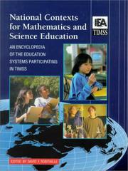 National Contexts for Mathematics and Science Education by David F. Robitaille