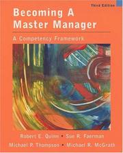 Cover of: Becoming A Master Manager: A Competency Framework