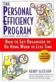 Cover of: The personal efficiency program | Kerry Gleeson