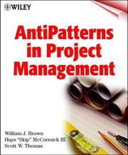 Cover of: AntiPatterns in Project Management