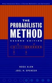 Cover of: The probabilistic method by Noga Alon
