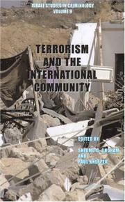 Cover of: Terrorism And The International Community (Israel Studies in Criminolgy)