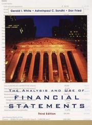 The analysis and use of financial statements by Gerald I. White