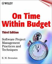 On time, within budget by E. M. Bennatan