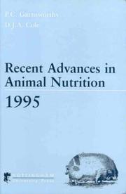 Cover of: Recent Adv in Animal Nutrition (Recent Advances in Animal Nutrition)