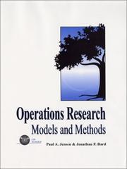 Cover of: Operations Research Models and Methods