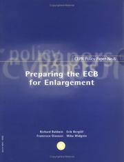 Cover of: Preparing the Ecb for Enlargement (Cepr Policy Paper Number 6)