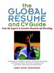 Cover of: The Global Resume and CV Guide | Mary Anne Thompson