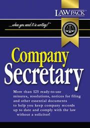 Cover of: Company Secretary by 