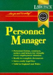 Cover of: Personnel Manager by 