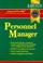 Cover of: Personnel Manager