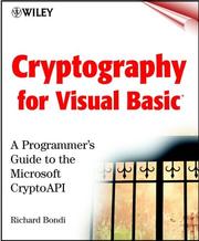 Cover of: Cryptography for Visual Basic(r)  by Richard Bondi