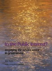 Cover of: In the Public Interest?