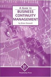 Cover of: A Guide to Business Continuity Management by Brian Doswell, Brian Doswell