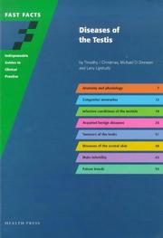 Cover of: Diseases of the Testis by Timothy J. Christmas, Larry Lipshultz, Michael D. Dinneen