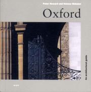 Cover of: Oxford: An Architectural Guide