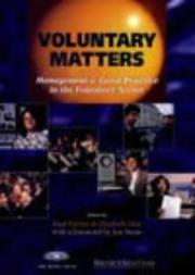 Cover of: Voluntary Matters: Management and Good Practice in the Voluntary Sector
