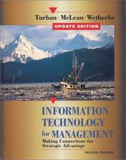 Cover of: Information technology for management by Efraim Turban