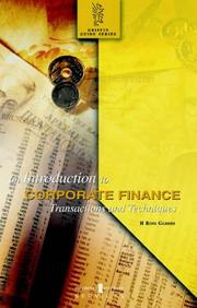 Cover of: An Introduction to Corporate Finance (Griffin Guides) by H. Ross Geddes