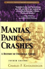 Cover of: Manias, Panics, and Crashes by Charles Poor Kindleberger