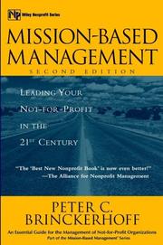 Cover of: Mission-Based Management by Peter C. Brinckerhoff