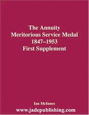 Cover of: The Annuity Meritorious Service Medal, 1847-1953 - First Supplement