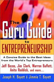 Cover of: The Guru Guide to Entrepreneurship by Joseph H. Boyett, Jimmie T. Boyett, Joseph H. Boyett, Jimmie T. Boyett