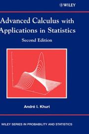 Cover of: Advanced calculus with applications in statistics by André I. Khuri