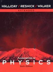 Cover of: Fundamentals of Physics Extended by David Halliday, Jearl Walker, Robert Resnick