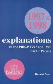 Cover of: Explanations to the MRCP 97/98 Papers by Geraint Rees